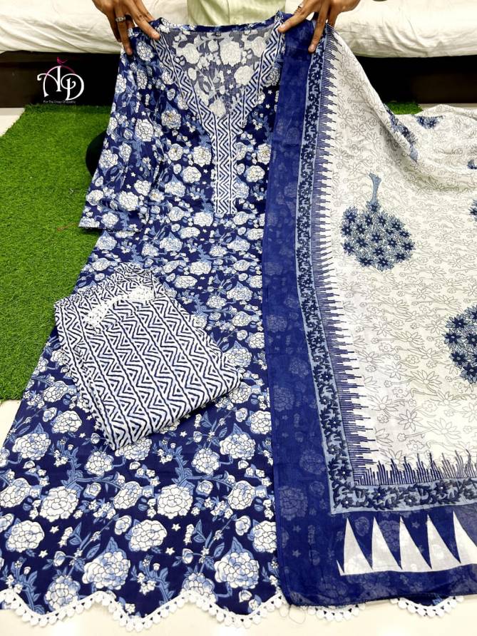 Designer 3 pcs Pure Cotton Salwar Suit Collections